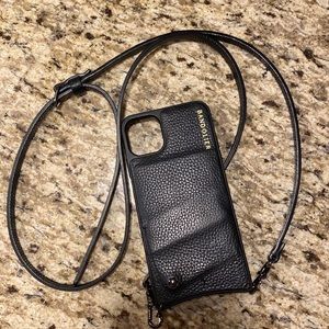 iPhone 11 Pro Max Pebble Leather Crossbody Bandolier